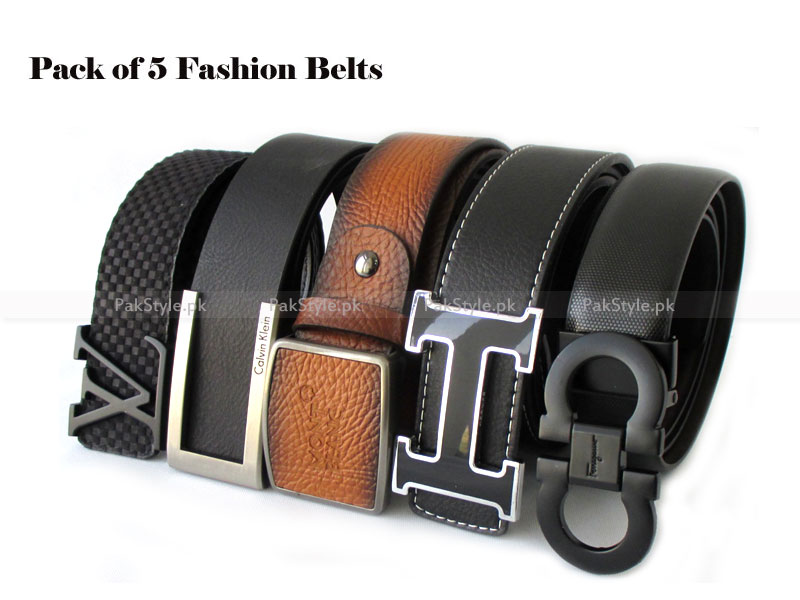 Pack of 5 Men's Belts by Pakstyle – Online Offers & Deals in Pakistan